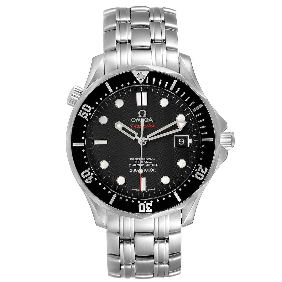 Omega Seamaster Black Dial Steel Mens Watch 212.30.41.20.01.002 Card SwissWatchExpo