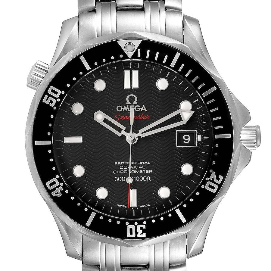 Omega Seamaster Black Dial Steel Mens Watch 212.30.41.20.01.002 Card SwissWatchExpo