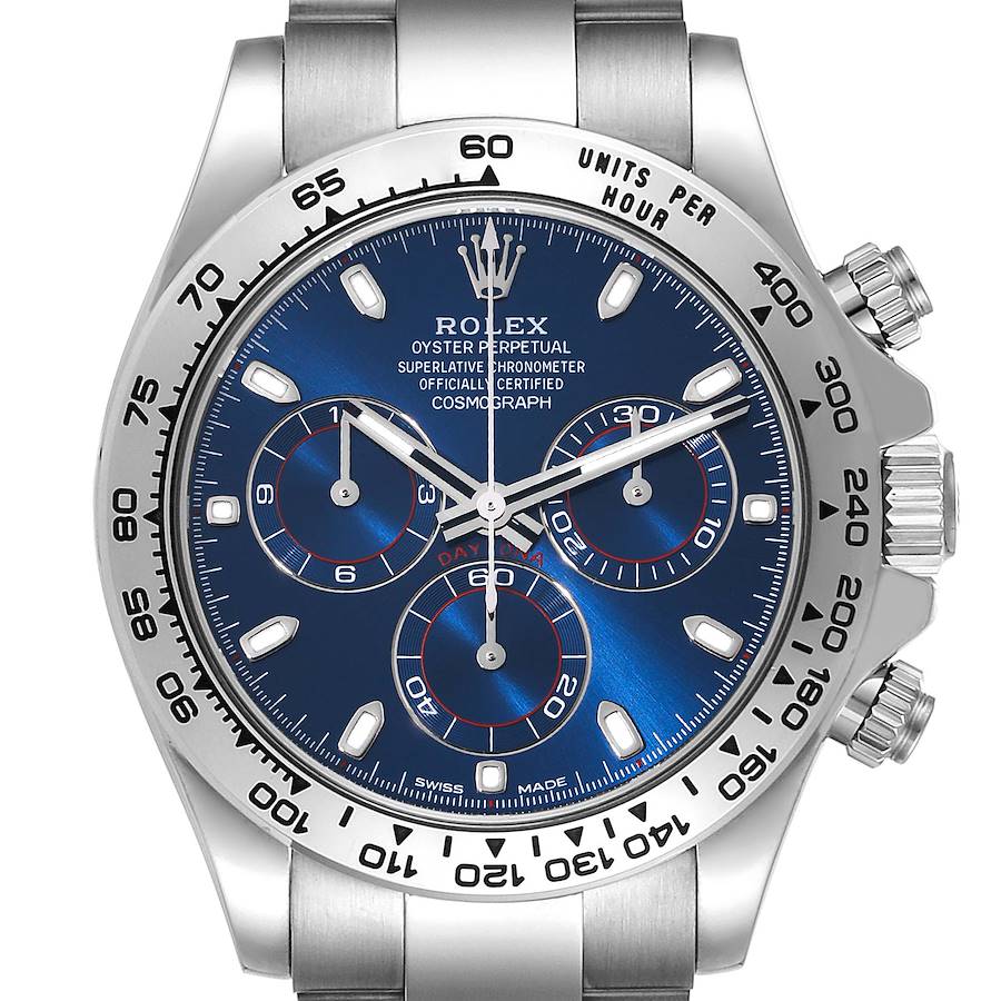 NOT FOR SALE Rolex Daytona Blue Dial White Gold Chronograph Mens Watch 116509 Box Card PARTIAL PAYMENT SwissWatchExpo