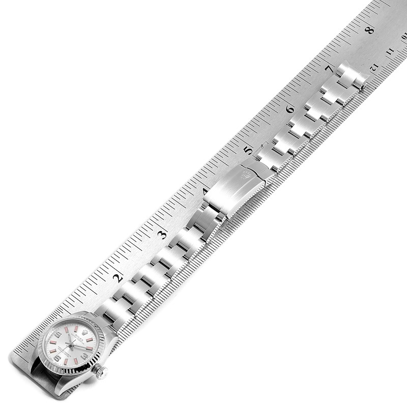 Rolex Nondate Steel White Gold Pink Hour Markers Ladies Watch 176234 ...