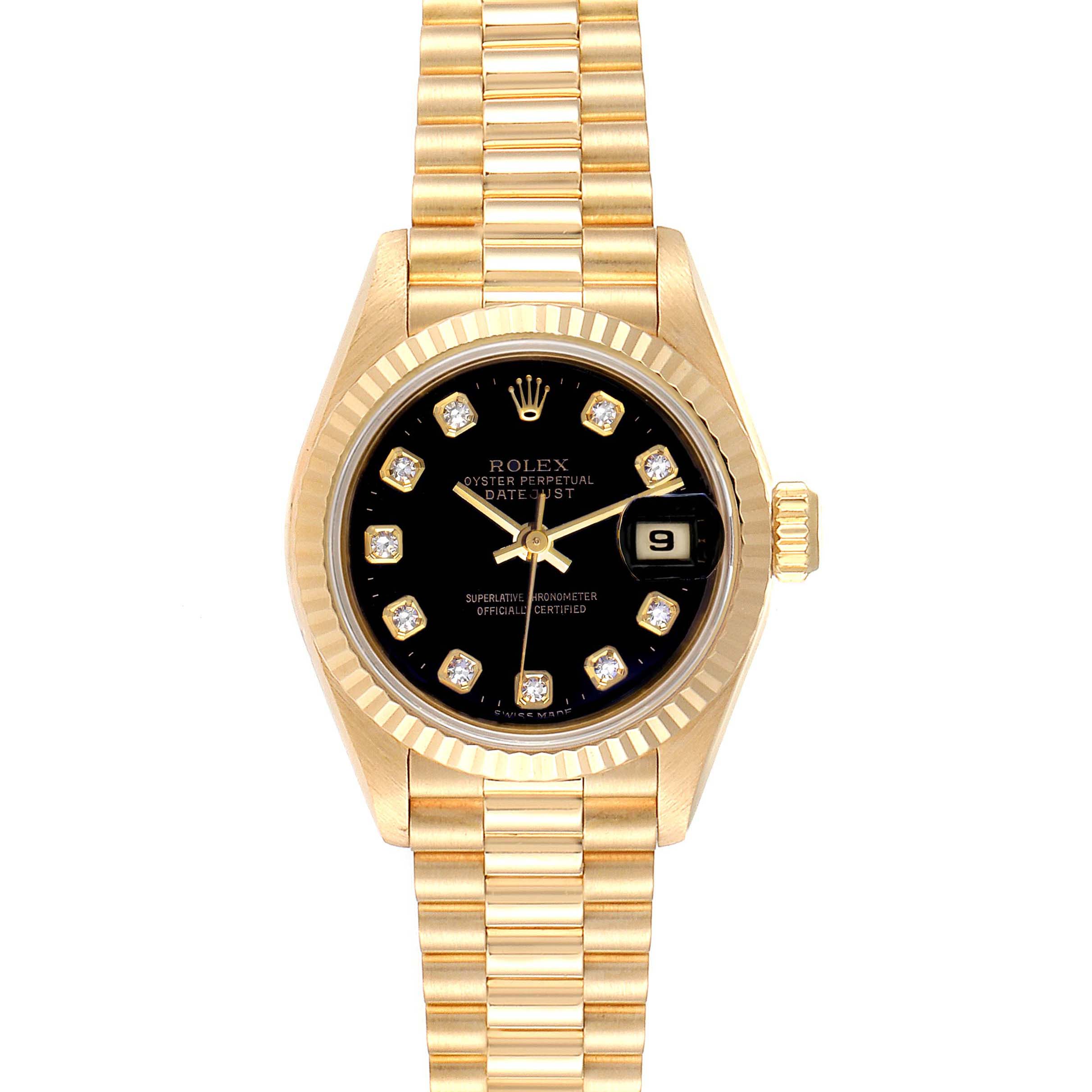 datejust gold black dial