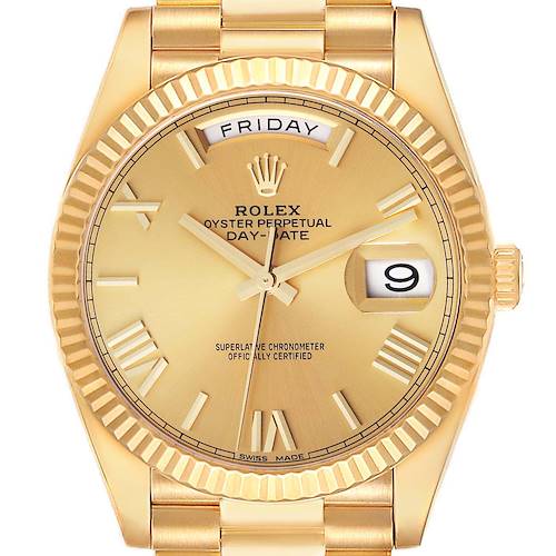 Photo of Rolex President Day-Date 40 Yellow Gold Champagne Dial Mens Watch 228238