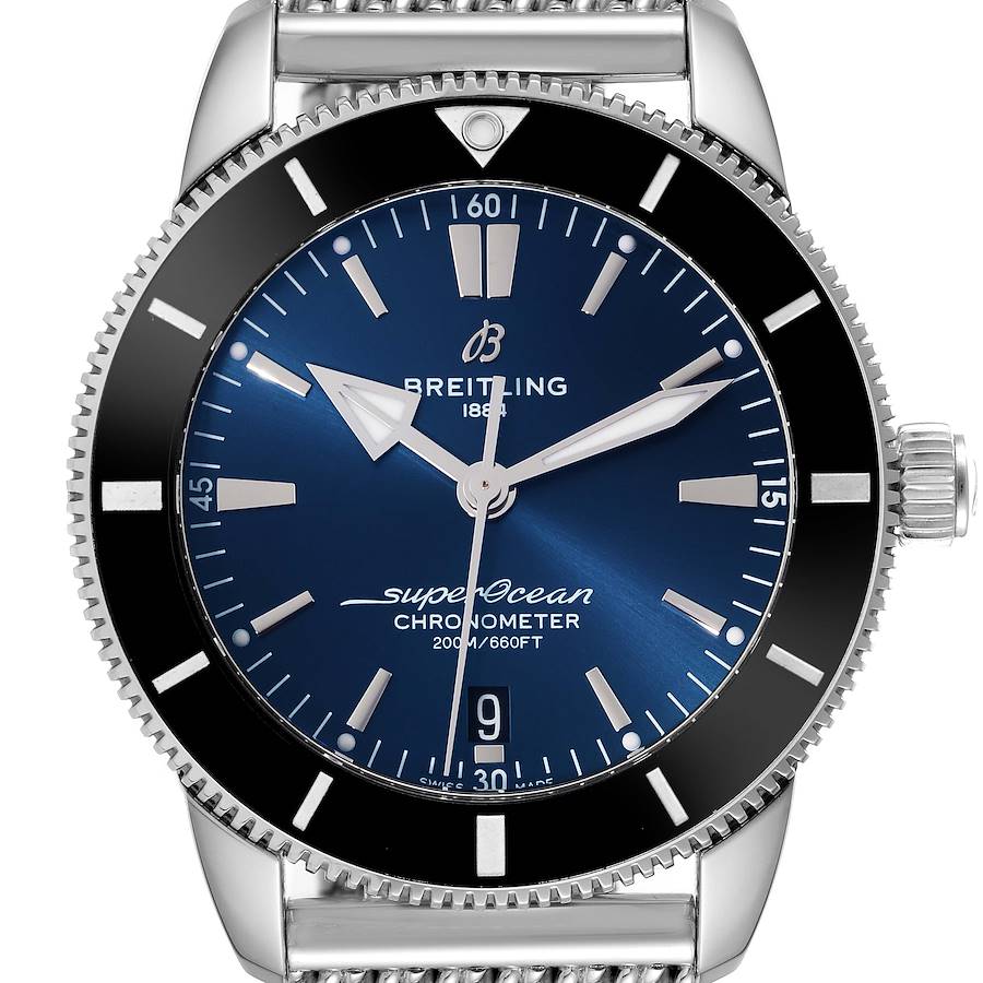 Breitling Superocean Heritage B20 44 Blue Dial Mens Watch AB2030 Box Card SwissWatchExpo