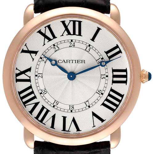 Photo of Cartier Ronde Louis Rose Gold Silver Dial Mens Watch W6801004