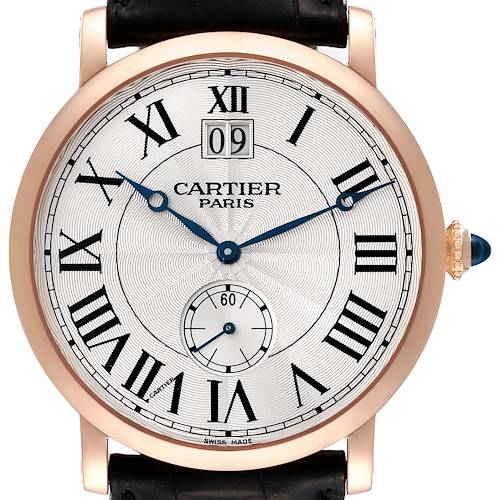 Photo of Cartier Rotonde 18k Rose Gold Silver Dial Mens Watch W1550251