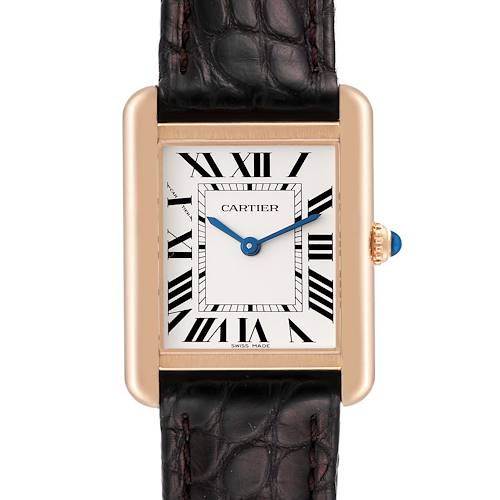Photo of Cartier Tank Solo Rose Gold Steel Brown Dial Ladies Watch W5200024 Papers