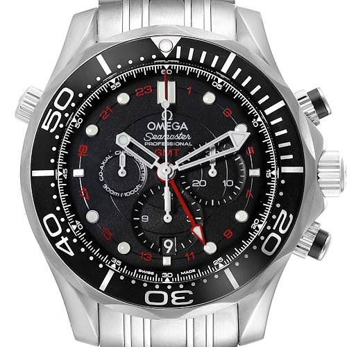 Photo of Omega Seamaster Diver GMT Steel Mens Watch 212.30.44.52.01.001 Card