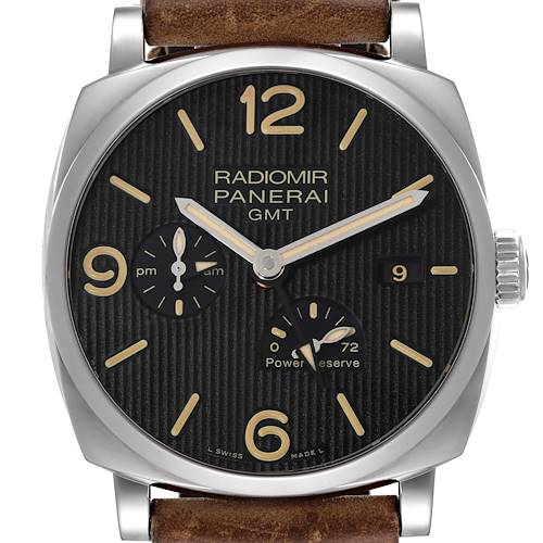 Photo of Panerai Radiomir 1940 GMT Power Reserve Steel Mens Watch PAM00658 Box Papers