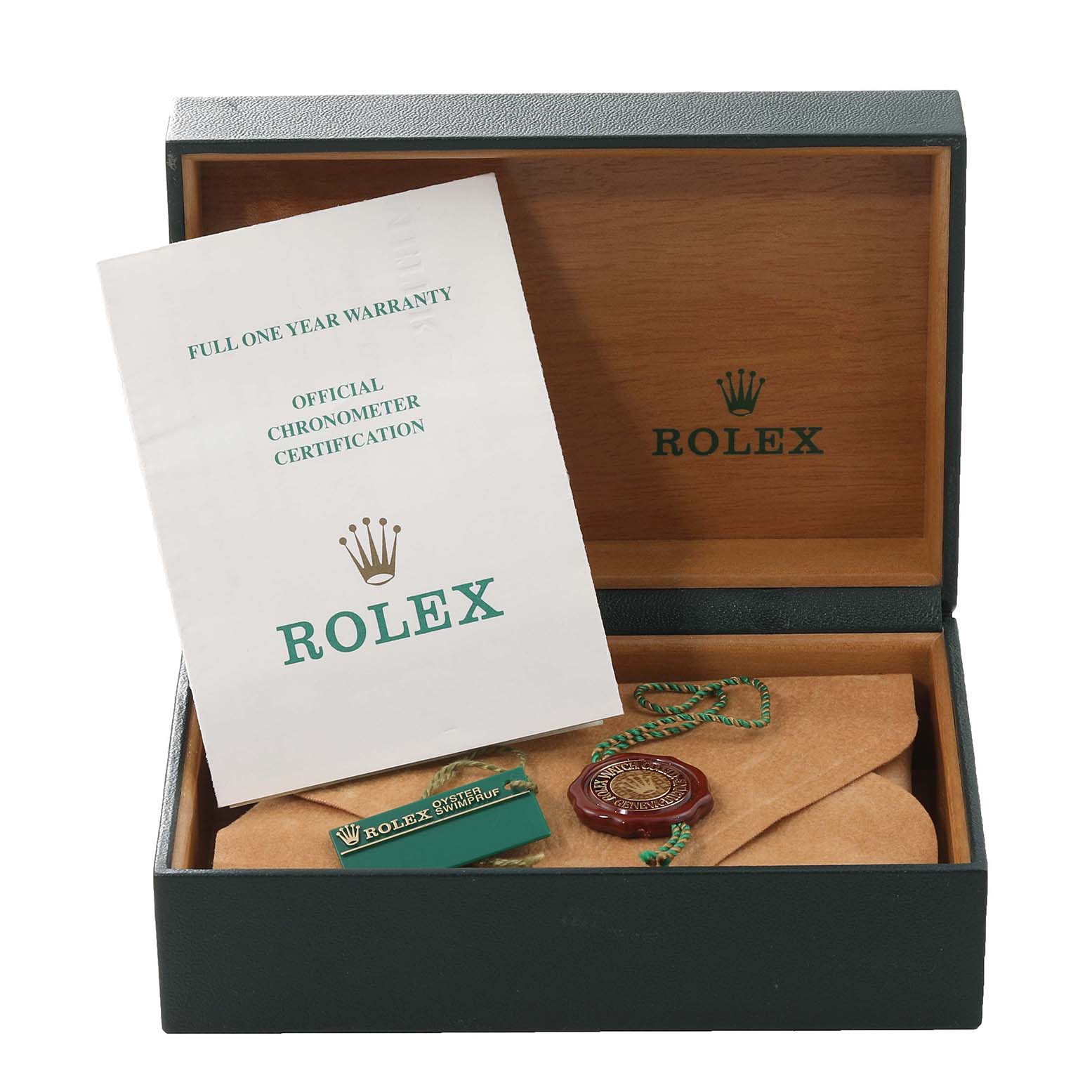 The image shows the packaging, warranty card, and tags for a Rolex Oyster Perpetual 67193 Women's Steel and Gold (two tone) Champagne Dial 67193 Women's Steel and Gold (two tone) Champagne Dial watch.