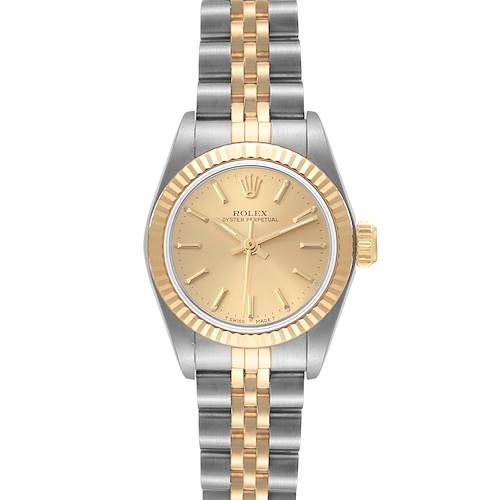 Photo of Rolex Oyster Perpetual Steel Yellow Gold Ladies Watch 67193 Box Papers