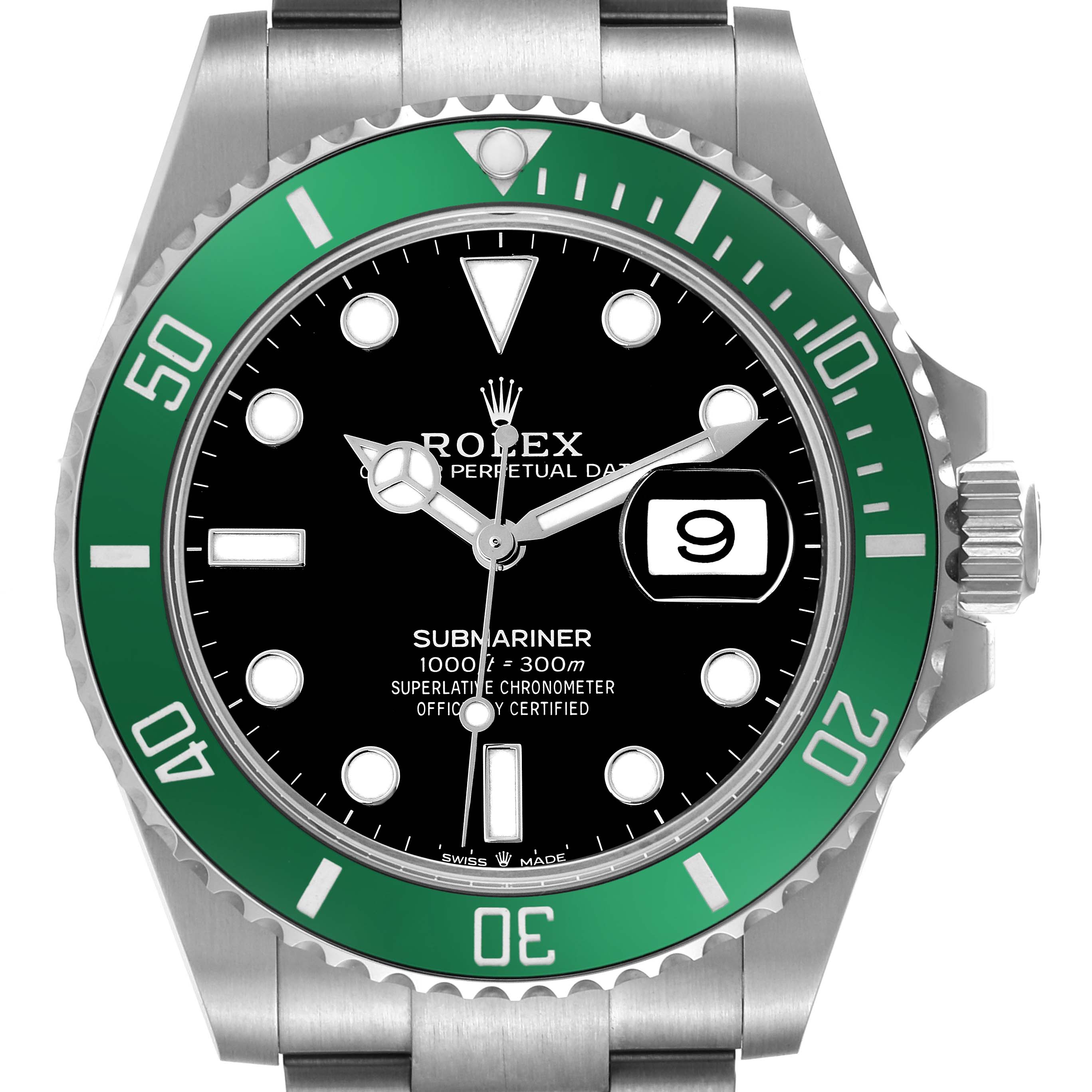 The Rolex Submariner 126610LV Men
s Stainless Steel Black Dial 126610LV Men
s Stainless Steel Black Dial watch image shows a front view with the bezel, dial, hands, date window, and crown visible.