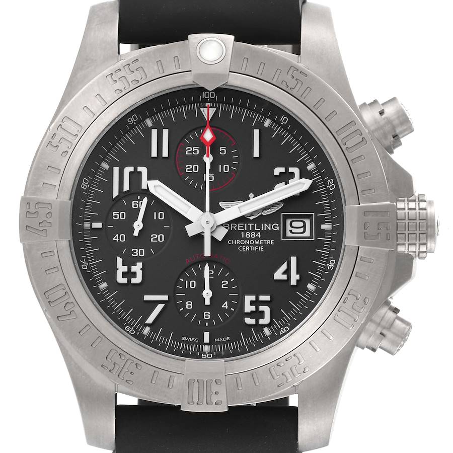 Breitling Avenger Bandit Grey Dial Titanium Mens Watch E13383 Box Card SwissWatchExpo