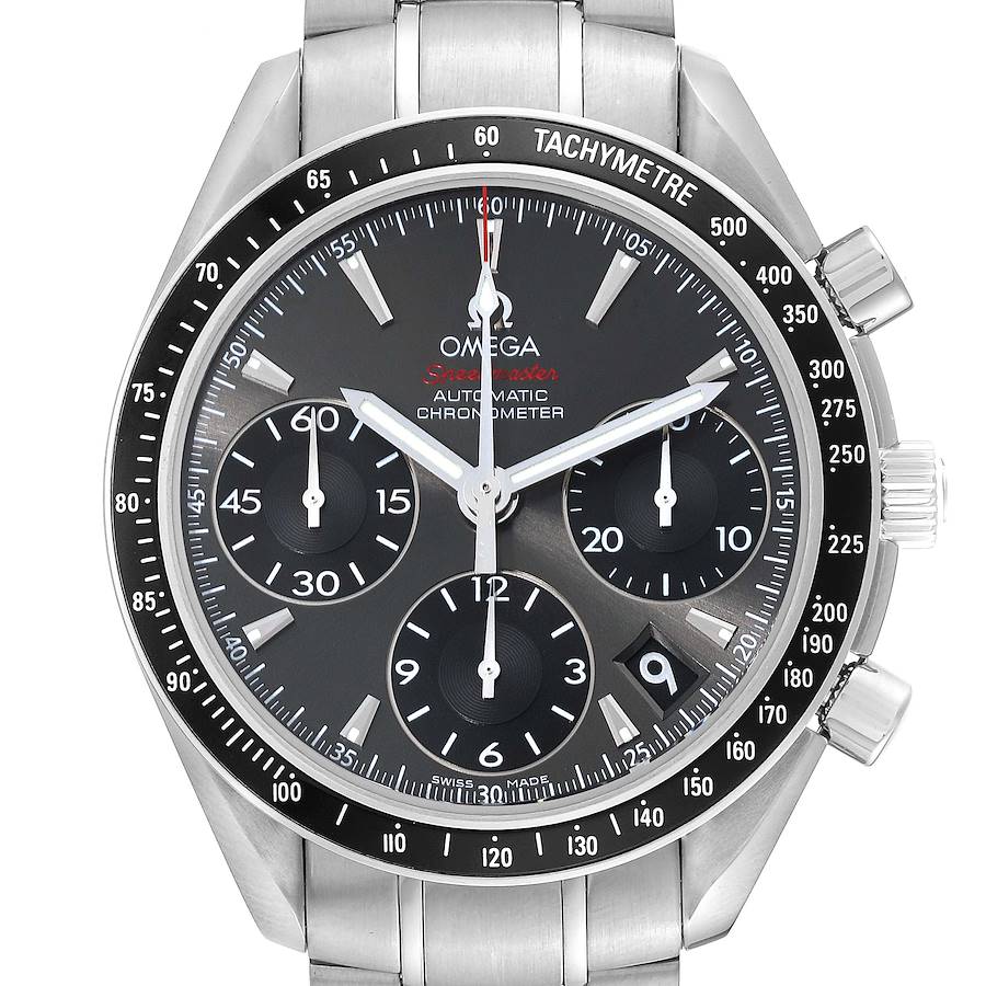 Omega Speedmaster Date Grey Dial Steel Mens Watch 323.30.40.40.06.001 Box Card SwissWatchExpo