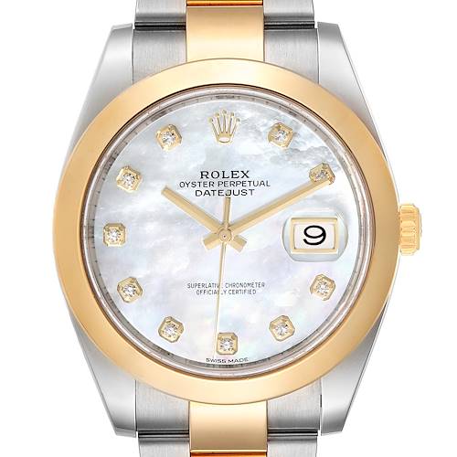 Photo of NOT FOR SALE Rolex Datejust 41 Steel Yellow Gold MOP Diamond Mens Watch 126303 Box Card PARTIAL PAYMENT