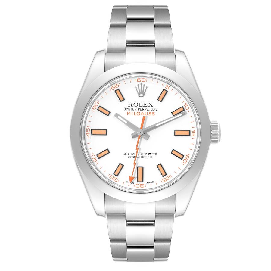 NOT FOR SALE Rolex Milgauss White Dial Orange Markers Steel Mens Watch 116400 PARTIAL PAYMENT SwissWatchExpo