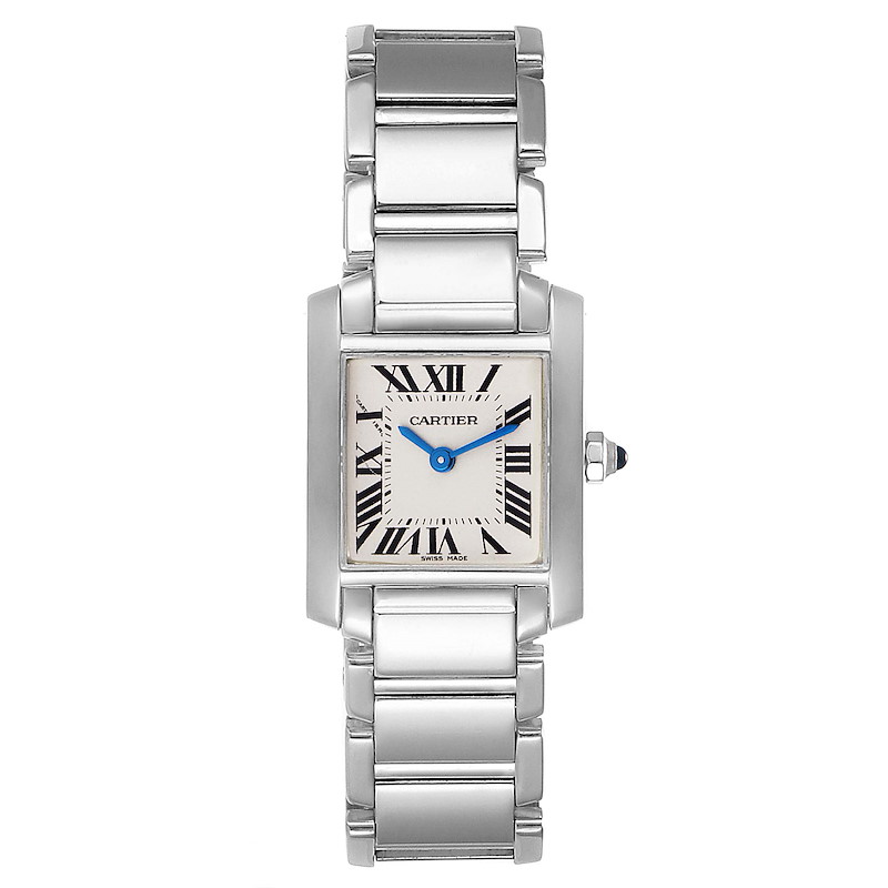 NOT FOR SALE - Cartier Tank Francaise 18K White Gold Quartz Ladies Watch W50012S3 - 2 LINKS ADDED SwissWatchExpo
