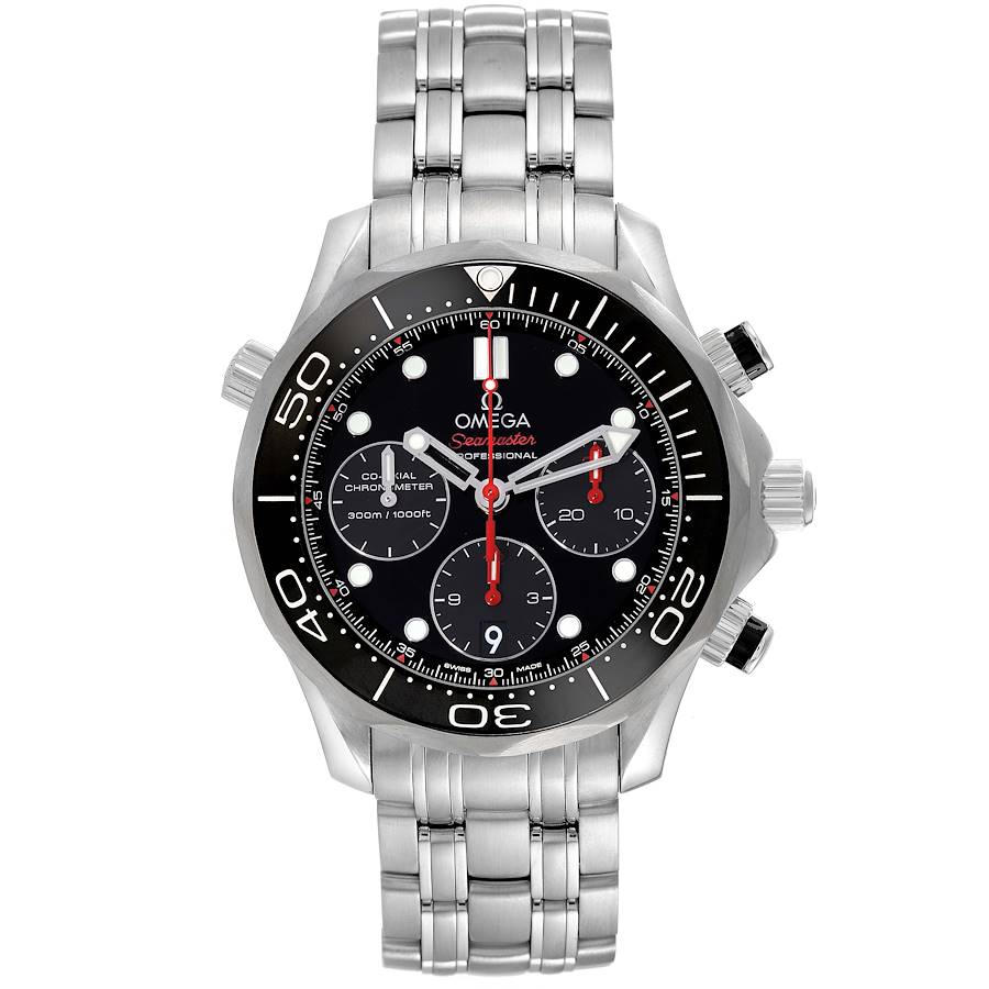 Omega Seamaster Diver 300M Chronograph Steel Mens Watch 212.30.42.50.01.001 SwissWatchExpo