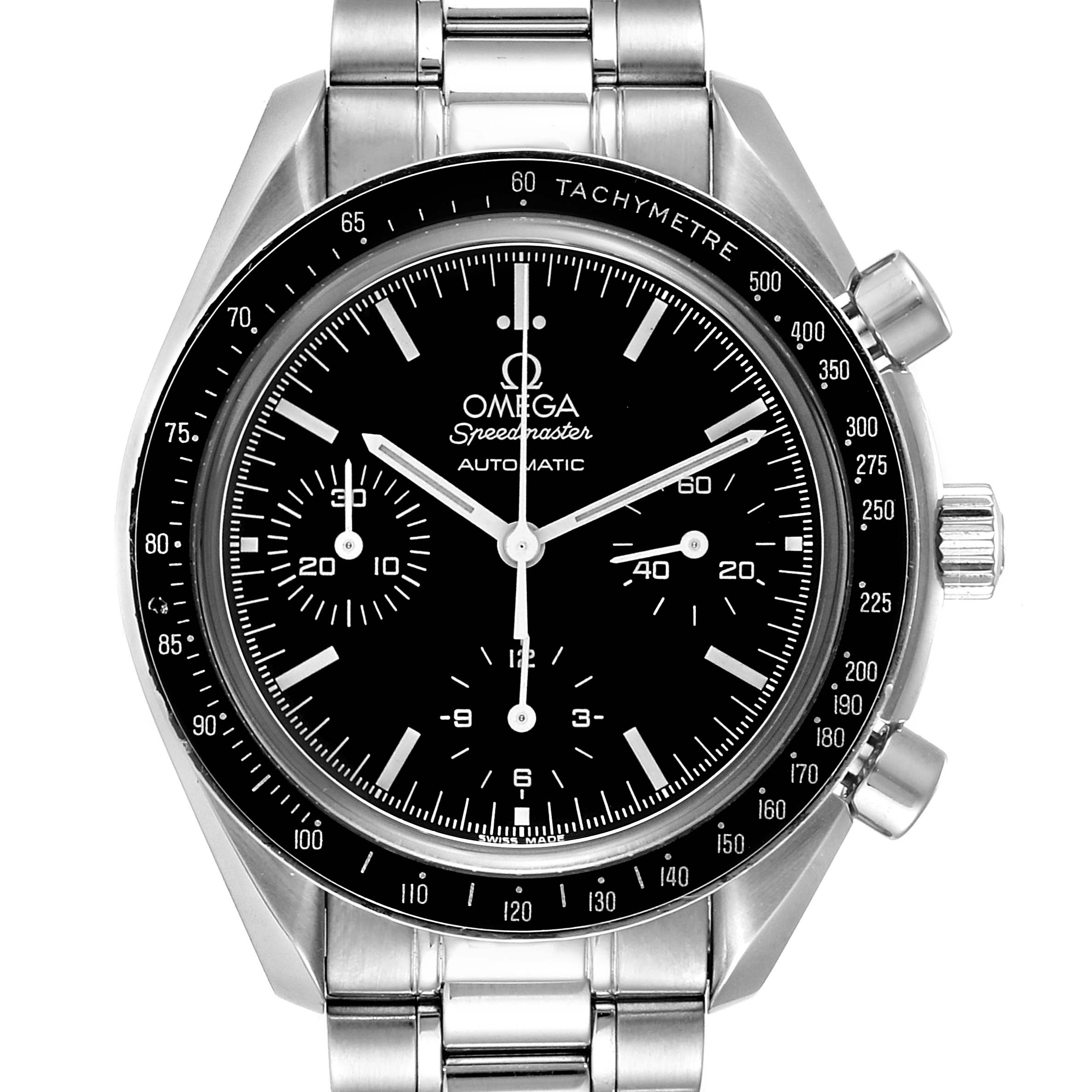 Omega chronograph. Часы Omega Speedmaster Automatic. Omega Speedmaster хронограф. Omega Speedmaster reduced. Omega Speedmaster Automatic Chronometer.