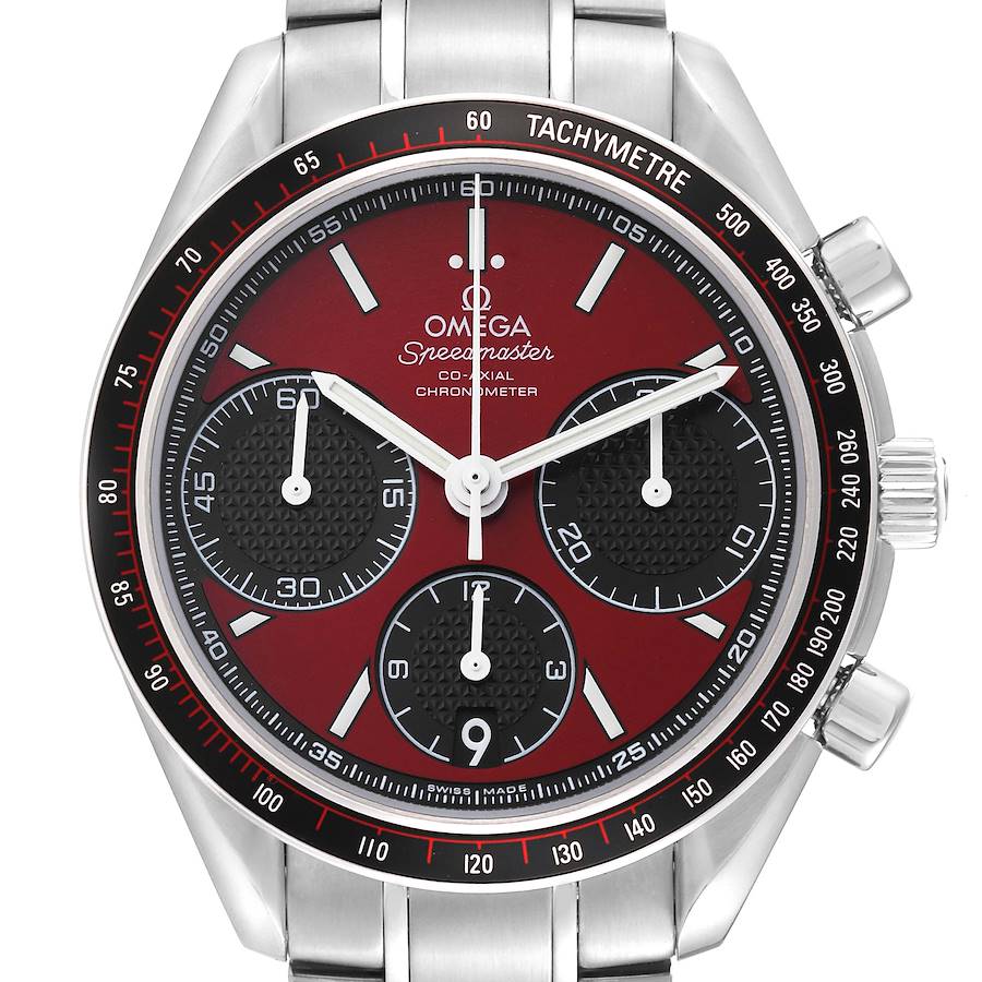 Omega Speedmaster Racing Red Dial Mens Watch 326.30.40.50.11.001 Box Card SwissWatchExpo