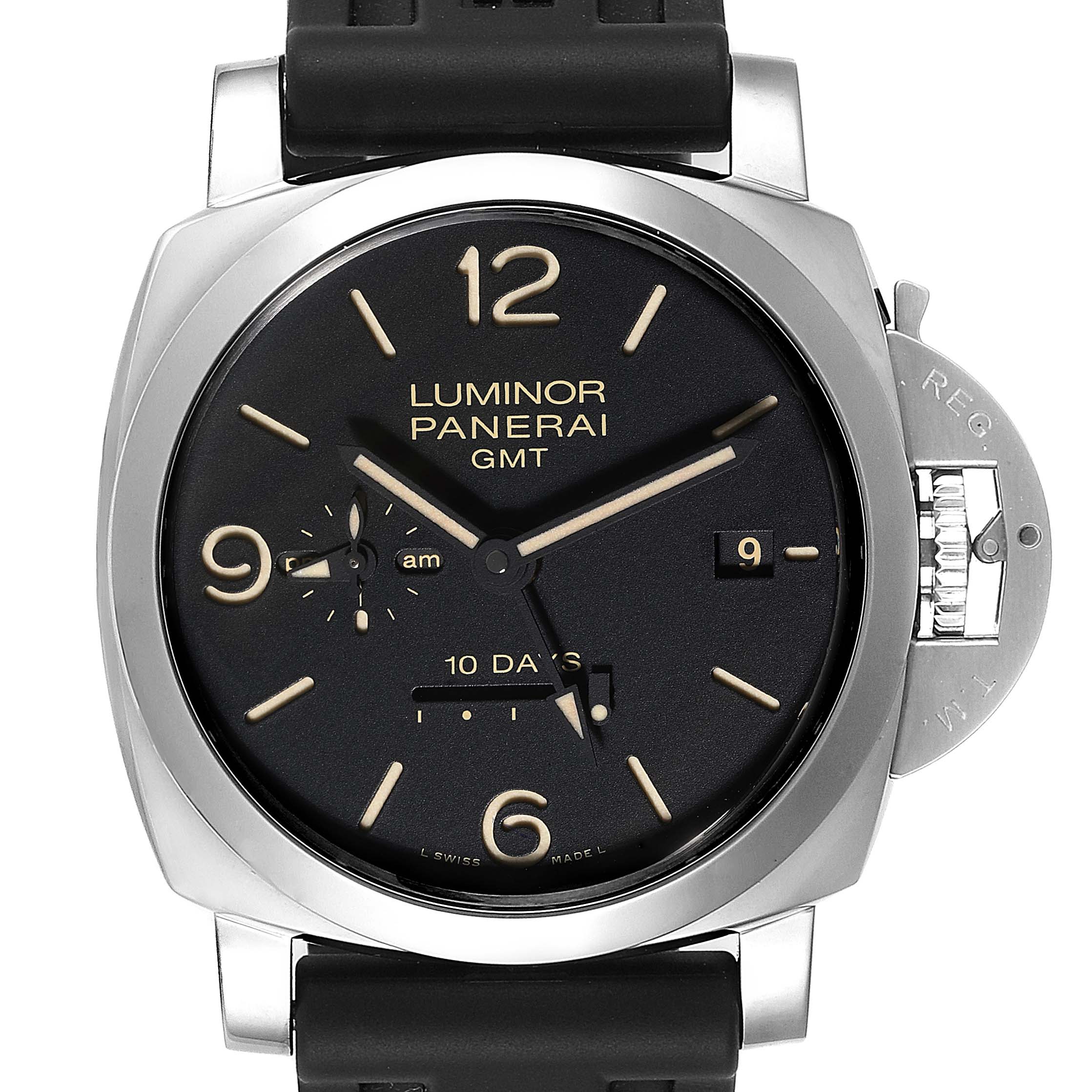 Panerai Luminor Marina 1950 10 Days GMT 44mm Watch PAM00533 Box Papers ...