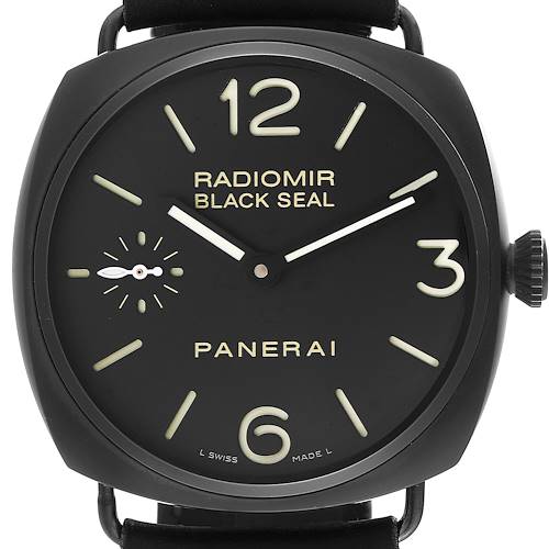 Photo of Panerai Radiomir 45mm Black Seal Ceramic Mens Watch PAM00292 Card
