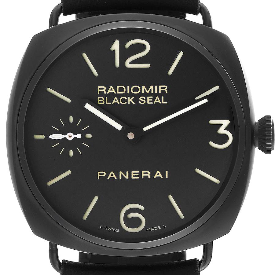 Panerai Radiomir 45mm Black Seal Ceramic Mens Watch PAM00292 Card SwissWatchExpo