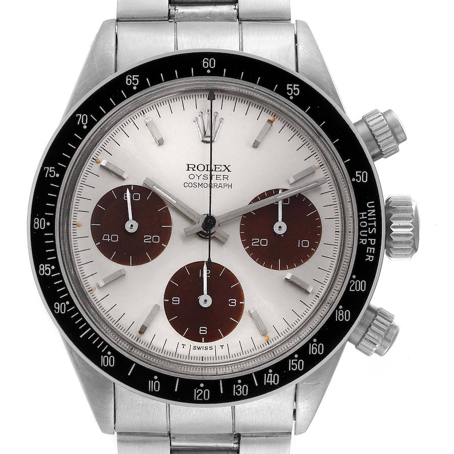 Rolex Cosmograph Pre Daytona Steel Silver Dial Vintage Mens Watch 6240 SwissWatchExpo