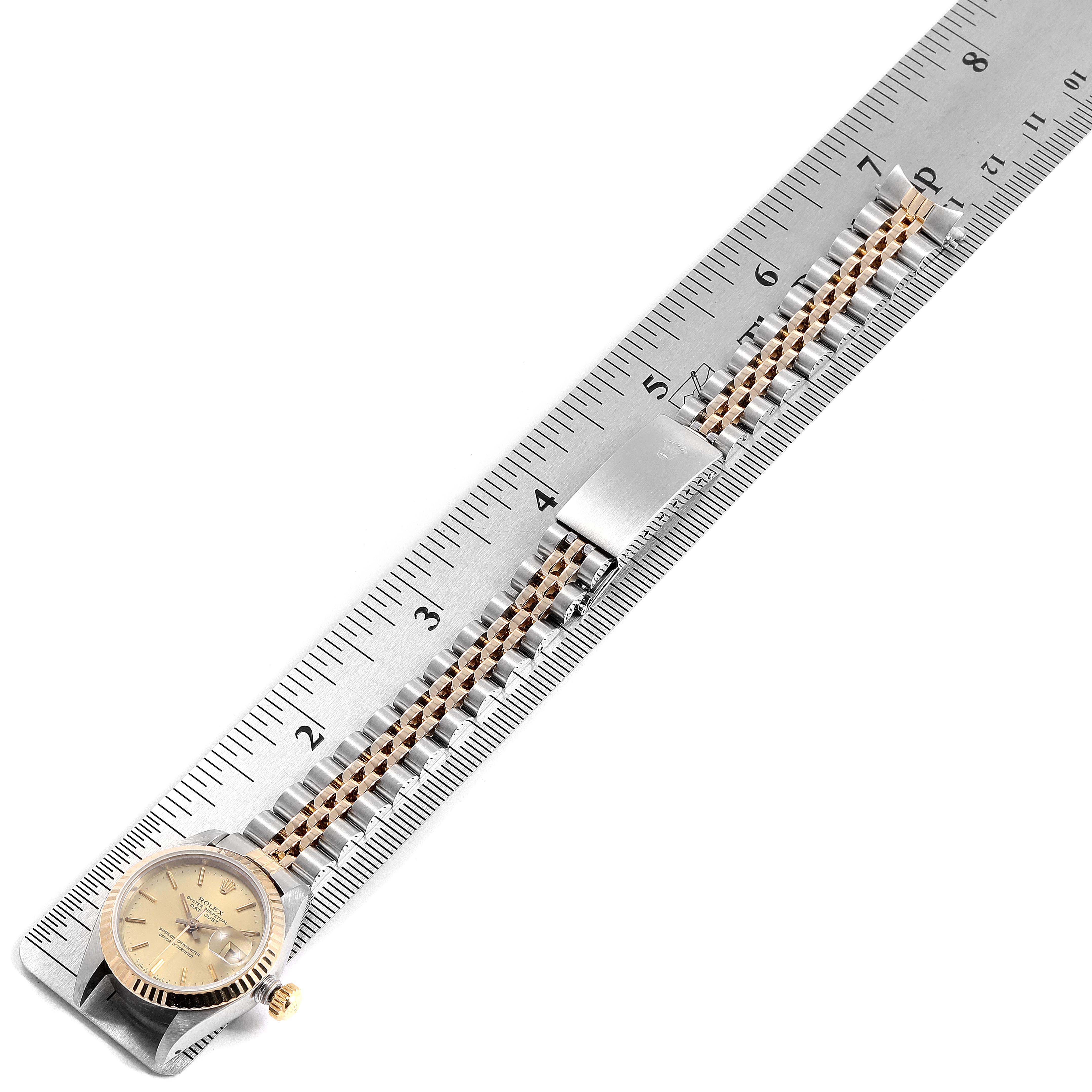 Rolex Datejust Steel Yellow Gold Fluted Bezel Ladies Watch 69173 ...