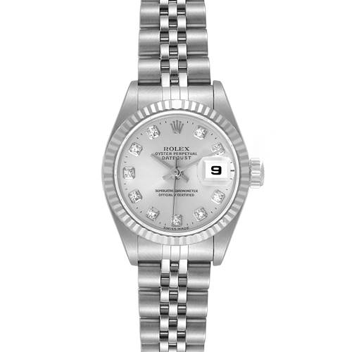 Photo of Rolex Datejust White Gold Silver Diamond Dial Ladies Watch 69174