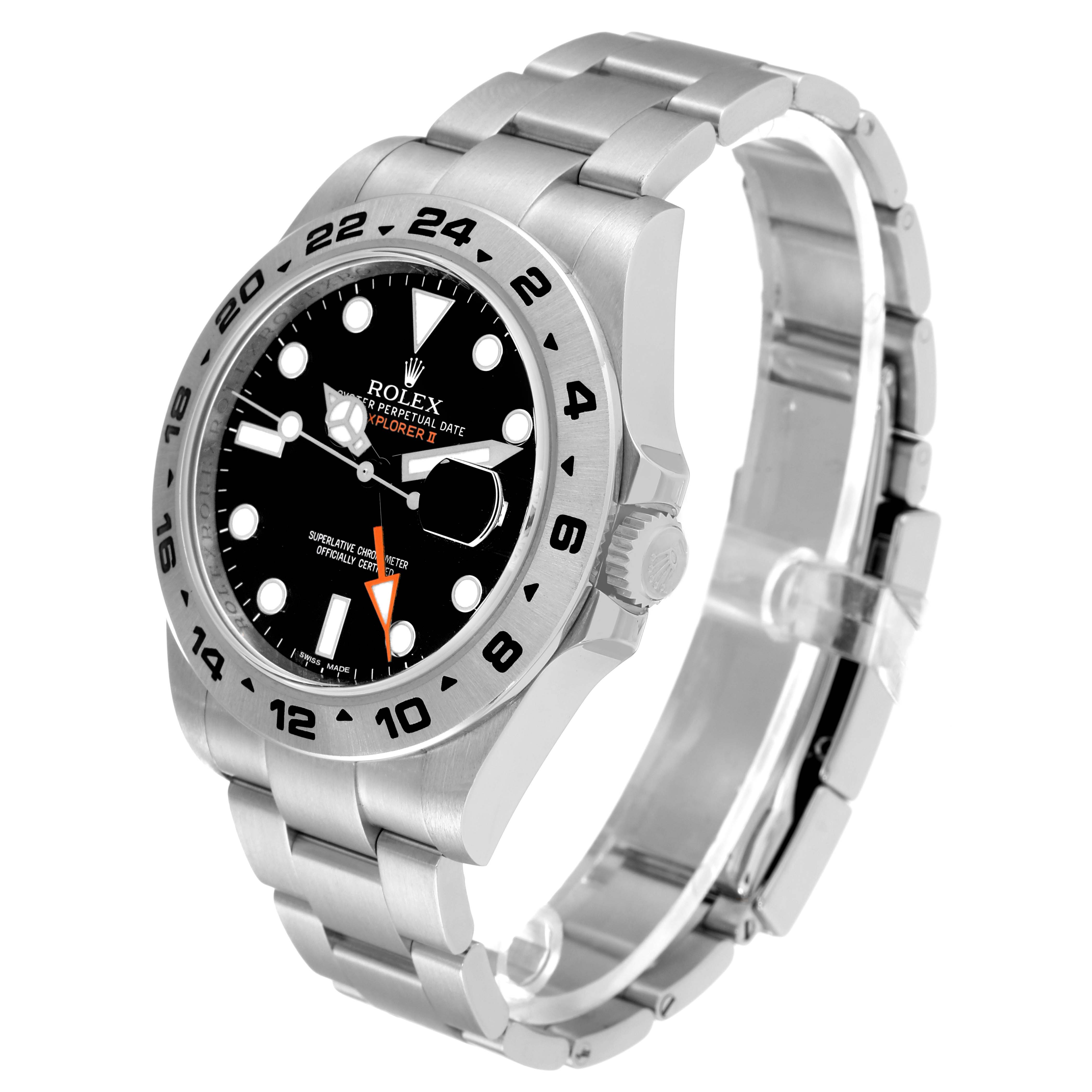 The image shows a side and front angle of the Rolex Explorer 216570 Men's Stainless Steel Black Dial 216570 Men's Stainless Steel Black Dial II, featuring its bezel, dial, bracelet, and crown.
