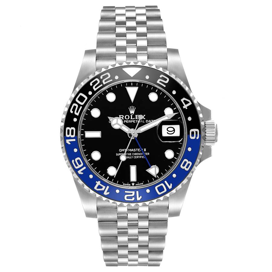 Rolex GMT Master II Batgirl Black Blue Bezel Steel Mens Watch 126710 Box Card SwissWatchExpo