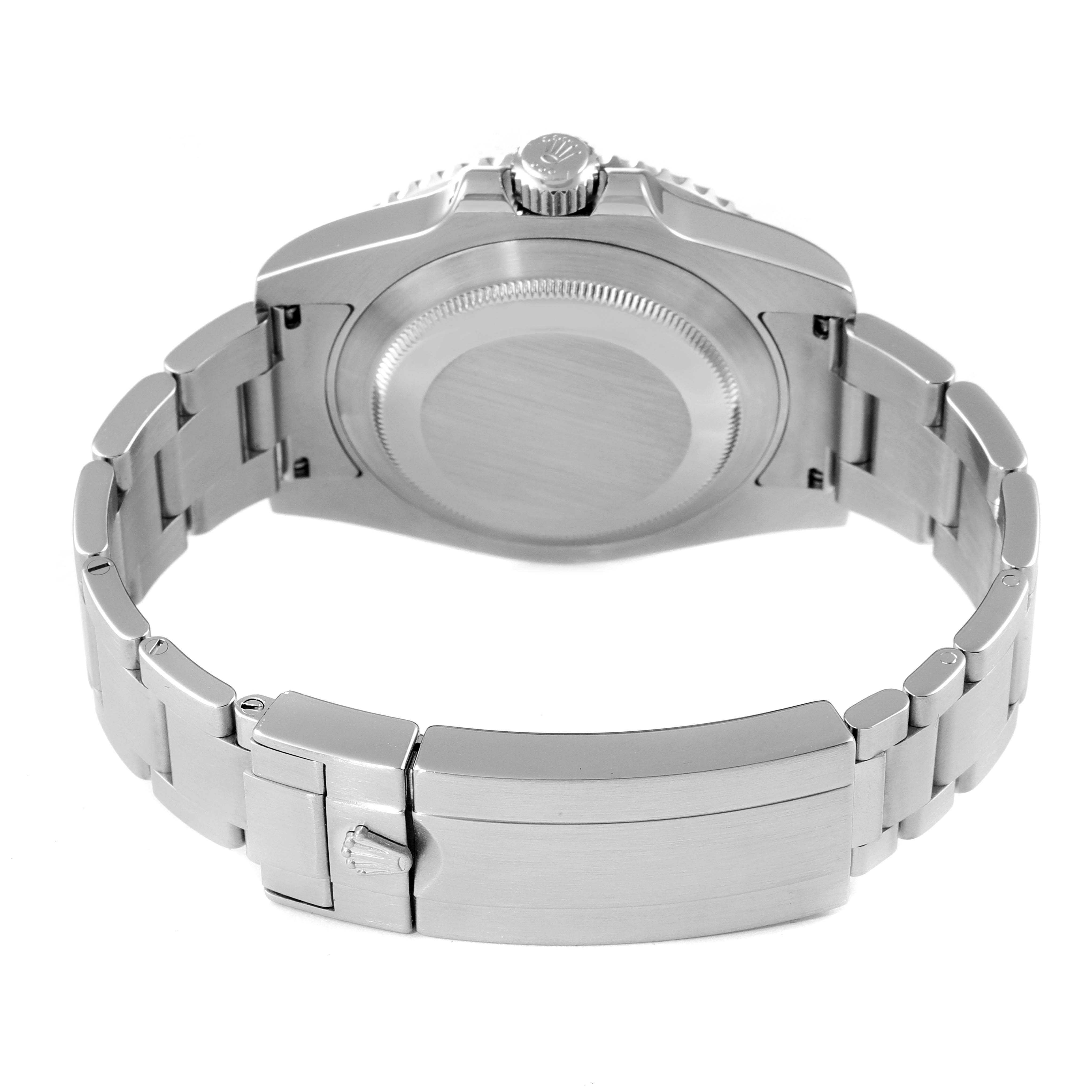 The image shows the back case and bracelet clasp of a Rolex Submariner 116610 Men's Stainless Steel Black Dial 116610 Men's Stainless Steel Black Dial watch, viewed from the rear.