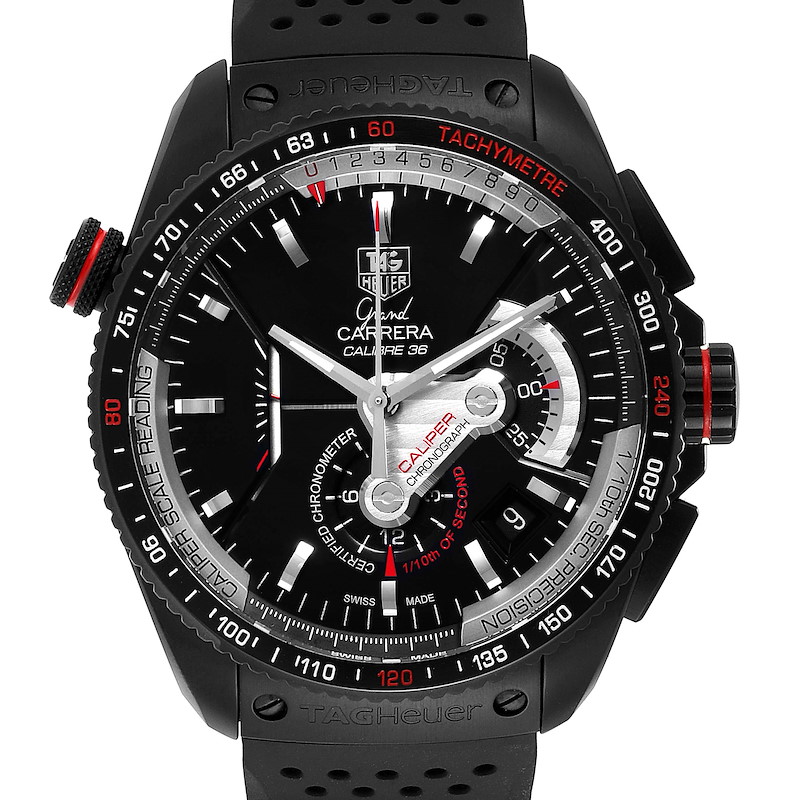 Tag Heuer Grand Carrera 36 RS Caliper PVD Titanium Watch CAV5185.FC6237 SwissWatchExpo