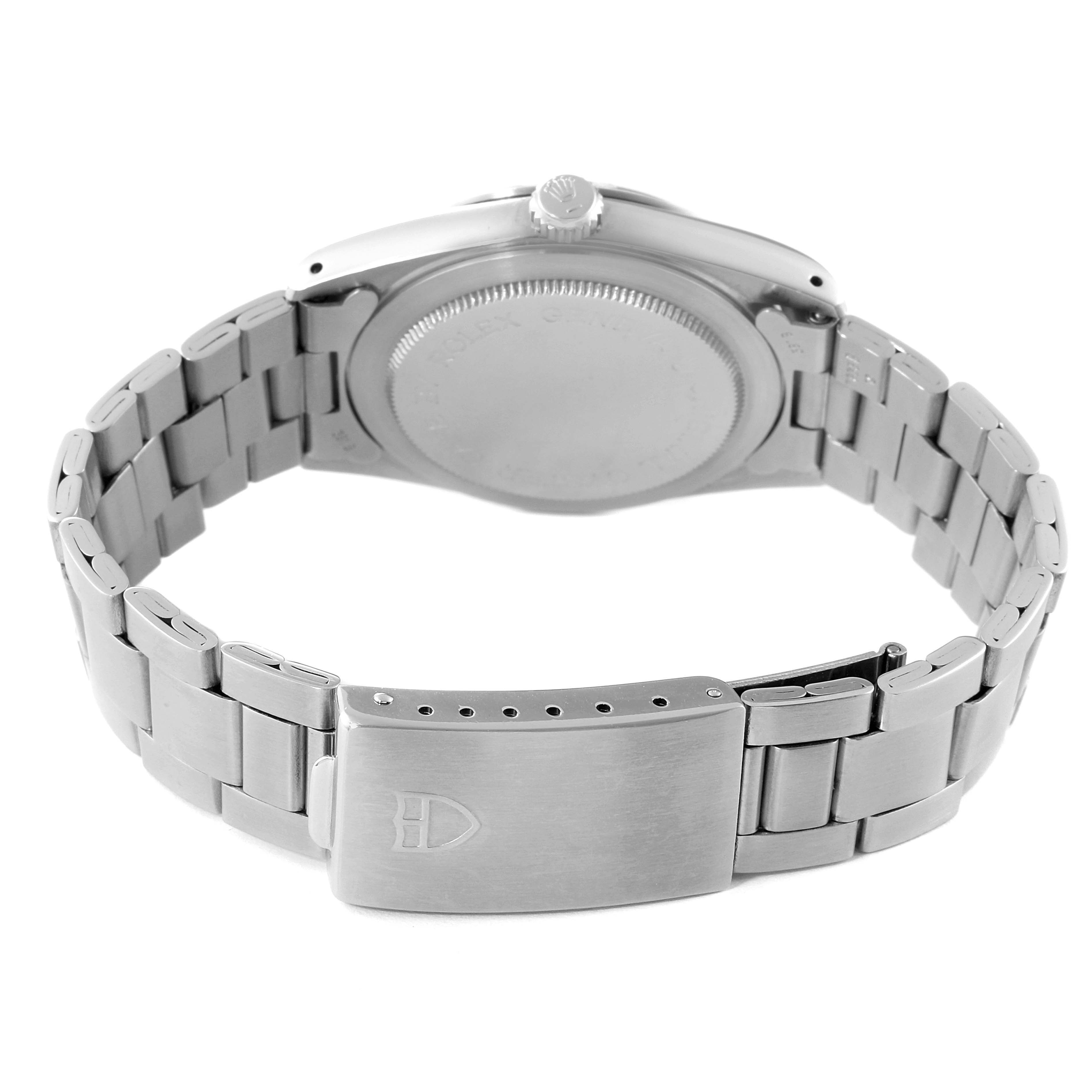 The image shows the back case and bracelet of a Tudor Prince 74000N Men
s Stainless Steel Silver Dial 74000N Men
s Stainless Steel Silver Dial watch, viewed from the rear.