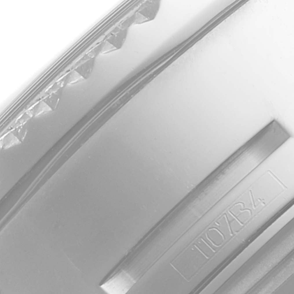 This image shows a close-up of the bezel on a Breitling Bentley P19362 Men's Stainless Steel Mother of Pearl Dial P19362 Men's Stainless Steel Mother of Pearl Dial watch.