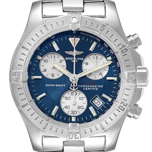 Photo of Breitling Colt Chronograph Blue Dial Steel Mens Watch A73380