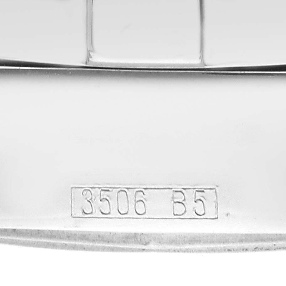 This image shows a close-up of the engraved serial number "3506 B5" on the back of the Breitling Colt A73380 Men's Stainless Steel Blue Dial A73380 Men's Stainless Steel Blue Dial watch.