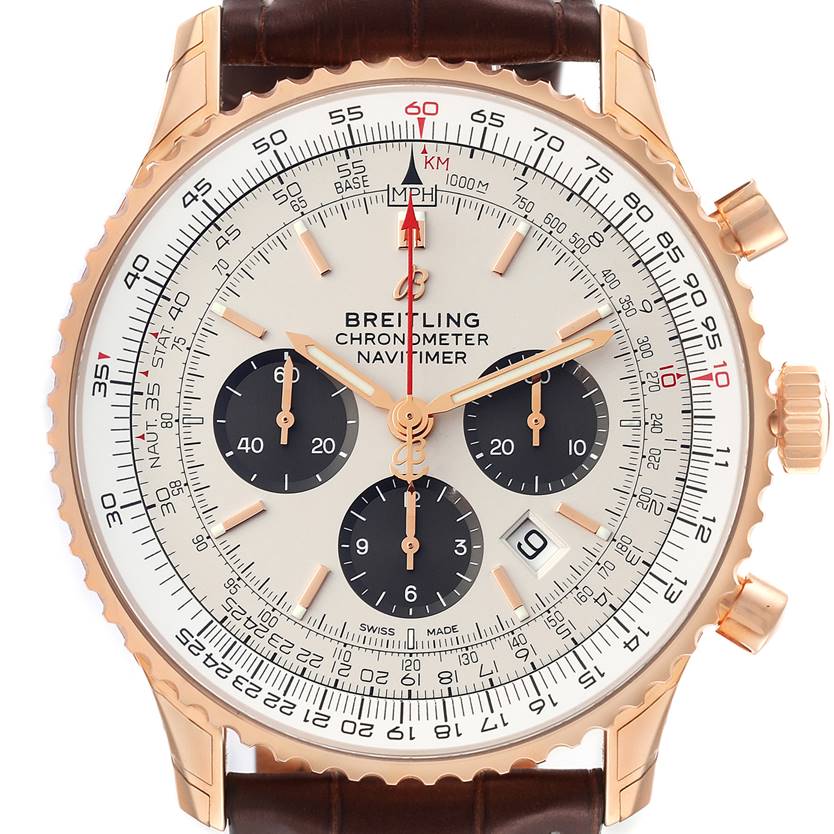 Breitling Navitimer Rose Gold Limited Edition Mens Watch RB0127 Unworn SwissWatchExpo