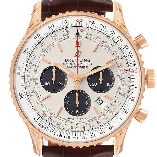 Photo of Breitling Navitimer Rose Gold Limited Edition Mens Watch RB0127 Unworn