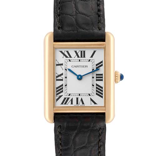 Photo of Cartier Tank Solo Small Yellow Gold Steel Ladies Watch W1018755 Card