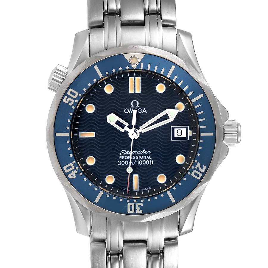 Omega Seamaster Bond 36 Midsize Blue Dial Steel Mens Watch 2561.80.00 SwissWatchExpo