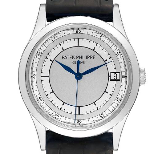Photo of Patek Philippe Calatrava White Gold Silver Dial Automatic Mens Watch 5296 Papers