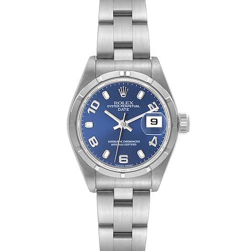 Photo of Rolex Date 26 Stainless Steel Blue Dial Ladies Watch 79190