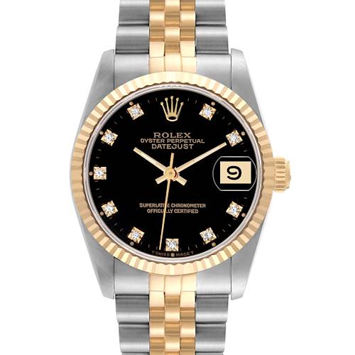 Photo of Rolex Datejust Midsize Diamond Steel Yellow Gold Ladies Watch 68273