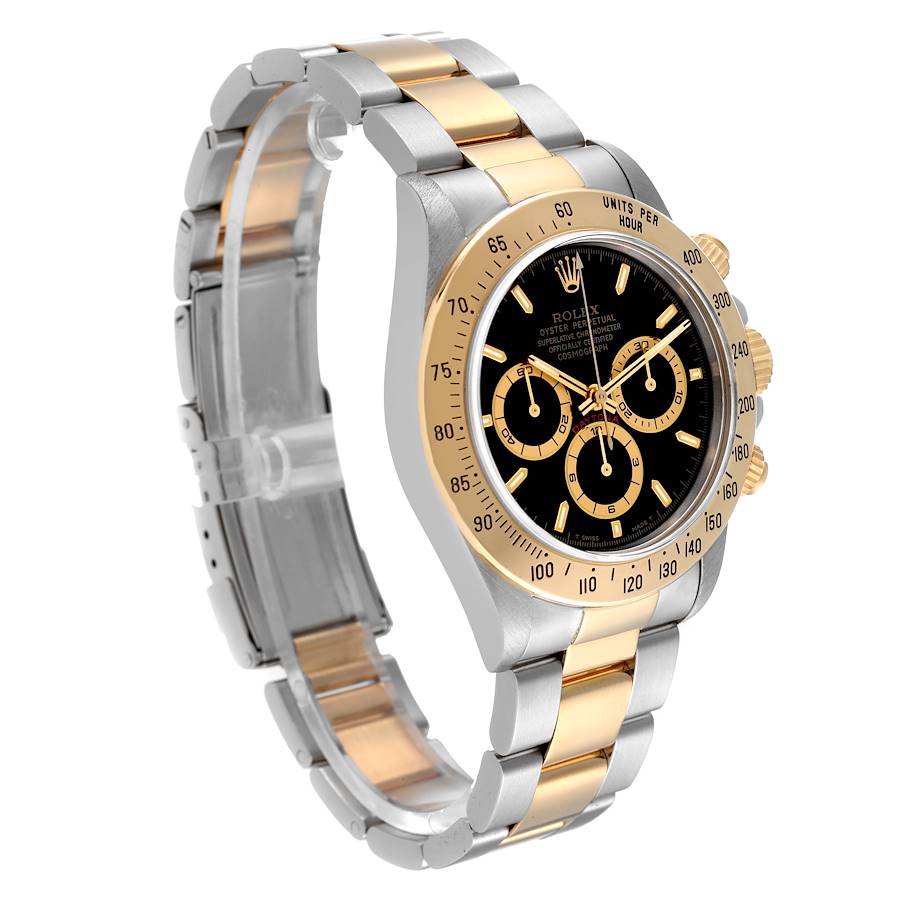 Rolex Daytona Steel Yellow Gold Black Dial Mens Watch 16523 ...