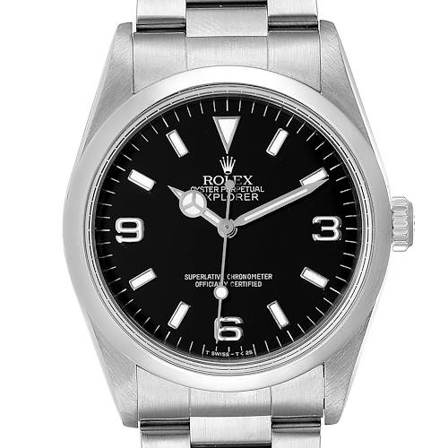 Photo of Rolex Explorer I Black Dial Stainless Steel Mens Watch 14270 Box Papers