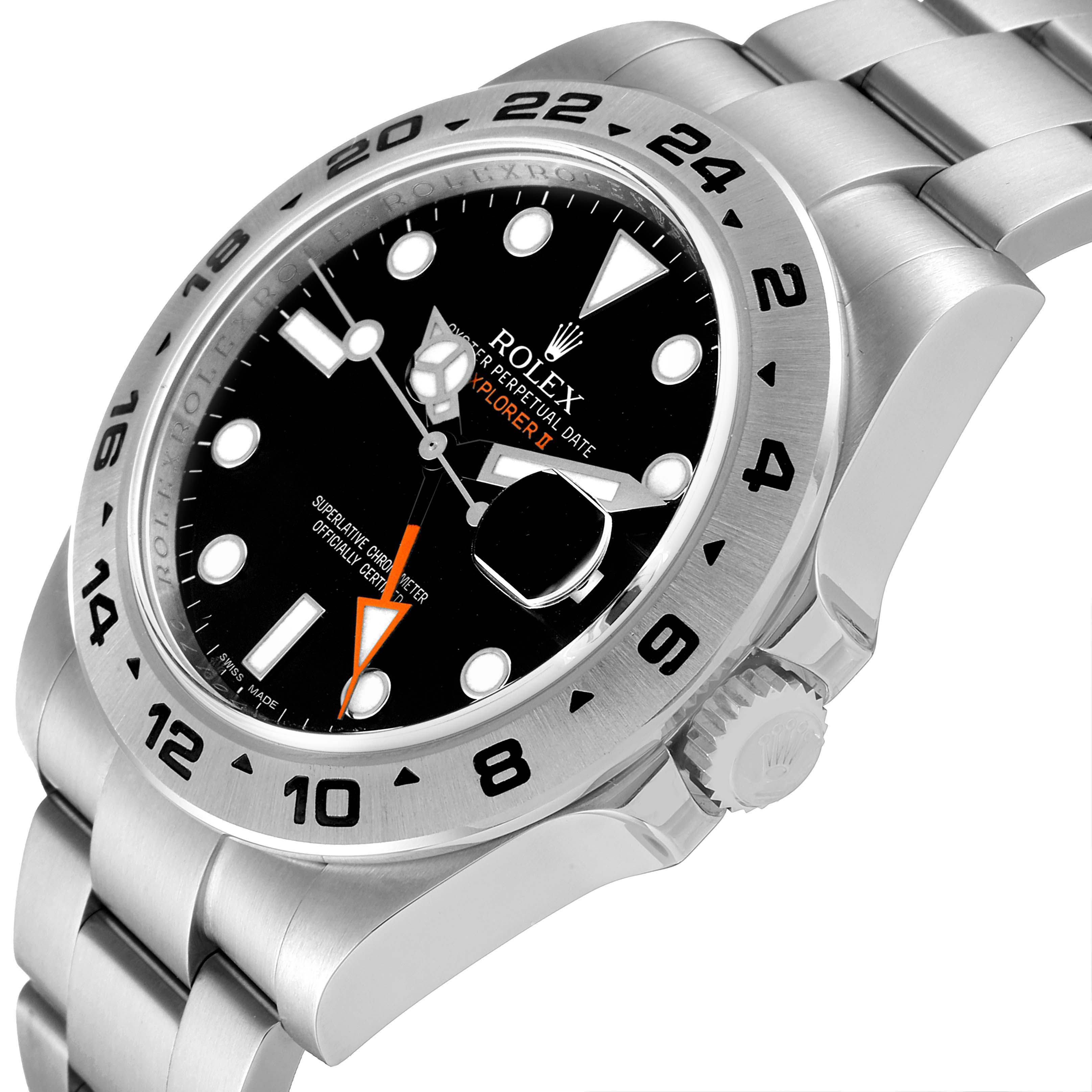The image shows a side angle of a Rolex Explorer 216570 Men's Stainless Steel Black Dial 216570 Men's Stainless Steel Black Dial watch highlighting its bezel, dial, bracelet, and crown.