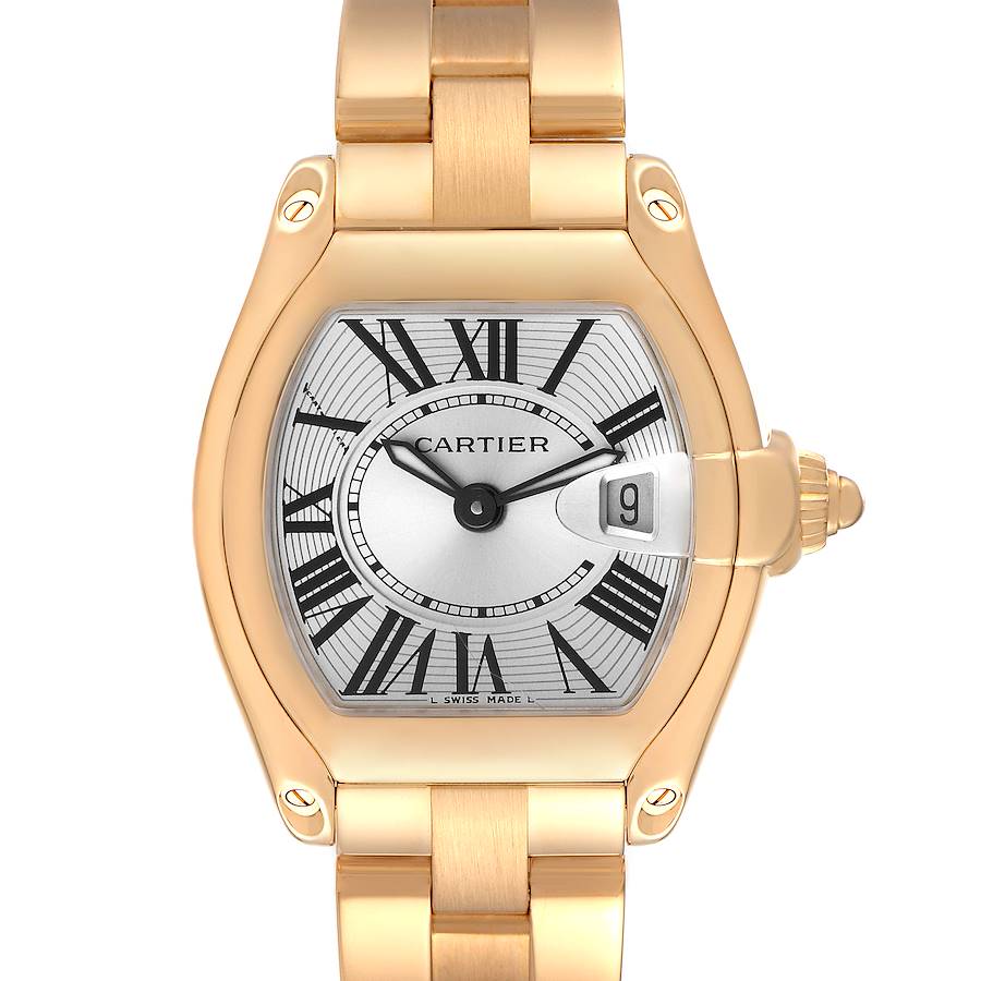 Cartier Roadster Ladies 18K Yellow Gold Ladies Watch W62018V1 SwissWatchExpo