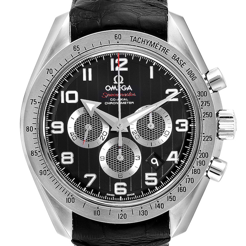 Omega Speedmaster Broad Arrow Black Dial Watch 321.13.44.50.01.001 Box Card SwissWatchExpo