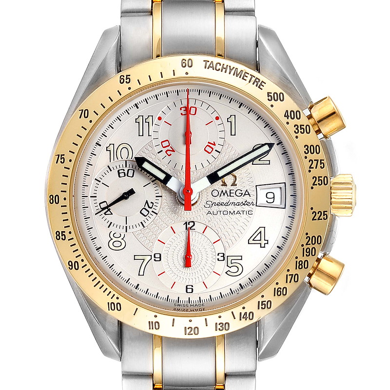 Omega Speedmaster Steel Yellow Gold Automatic Mens Watch 3313.33.00 SwissWatchExpo